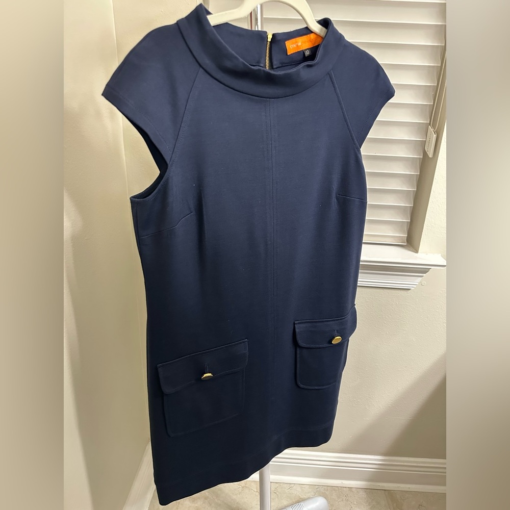 Cynthia Steffe Navy Cap Sleeve Mini Dress, Size 12